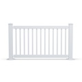 Montour Line White Traditional Event Fence Panel Kit, (1 Panel, 2 Posts) FN-TRD-KIT-WH-55-01